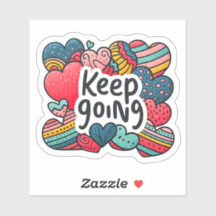 Pegatina Corazones Inspiran Resiliencia y Motivación