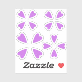 Pegatina Corazones morados pequeños multiusos