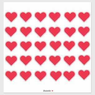 Pegatina Corazones rojos del amor
