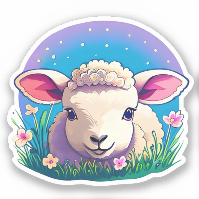 Pegatina Cordero pequeño (Anverso)