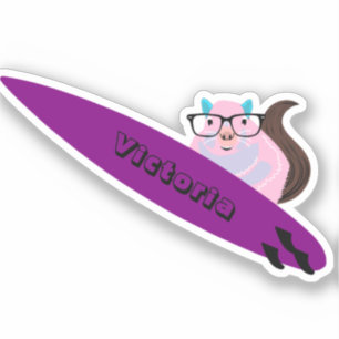 Pegatina Cordón de surf de ardilla caprichosa