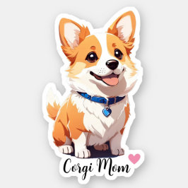 Pegatina Corgi Mom Dog