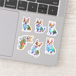 Pegatina Corgi Naranja lindo para un ánimo positivo