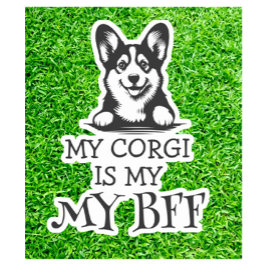 Pegatina Corgi Negro y blanco Mejor tema de amigo de la mug