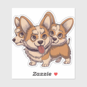 Pegatina Corgiberus The Sweet Guardian
