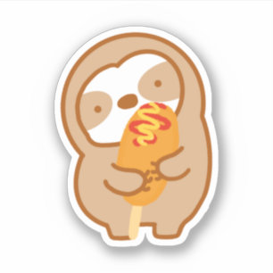 Pegatina Corn Corn Dog Sloth