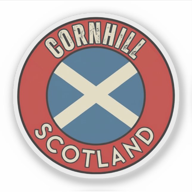 Pegatina Cornhill, Escocia (Anverso)