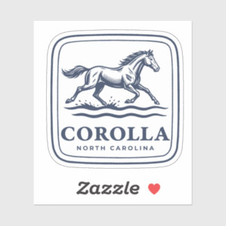 Pegatina Corolla North Carolina Caballo Salvaje Corriendo A