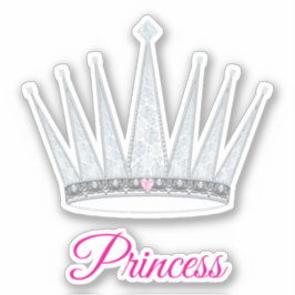 Pegatina Corona con diamantes falsos