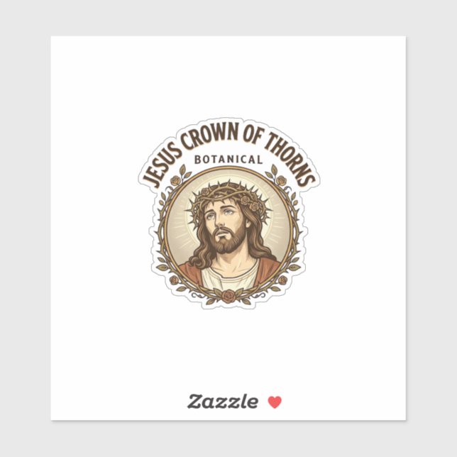 Pegatina Corona de Espinas de Jesús Corona de Espinas Botán (Hoja)