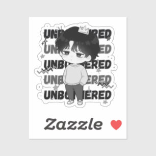 Pegatina Corona Impasible Chibi Gráfico Relatable Ilustrati