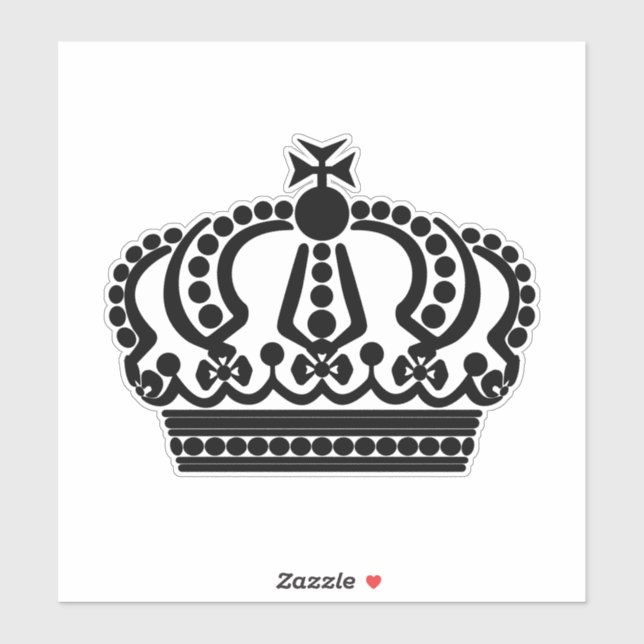 Pegatina Corona negra (Hoja)