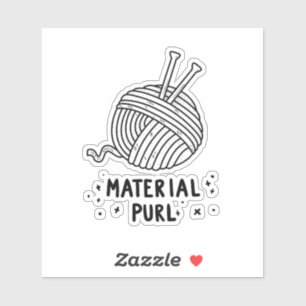 Pegatina Cortar el piñón de punto fabuloso de purl material