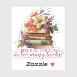 Pegatina Corte de Flores para Libros