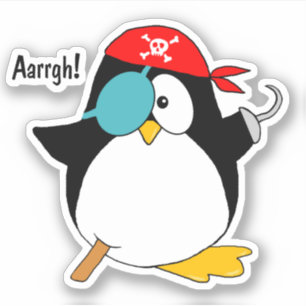Pegatina Corte de los pingüinos piratas