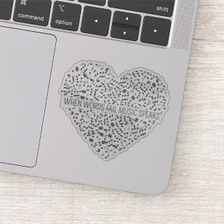 Pegatina Corte de Personalizados de Music Speaks