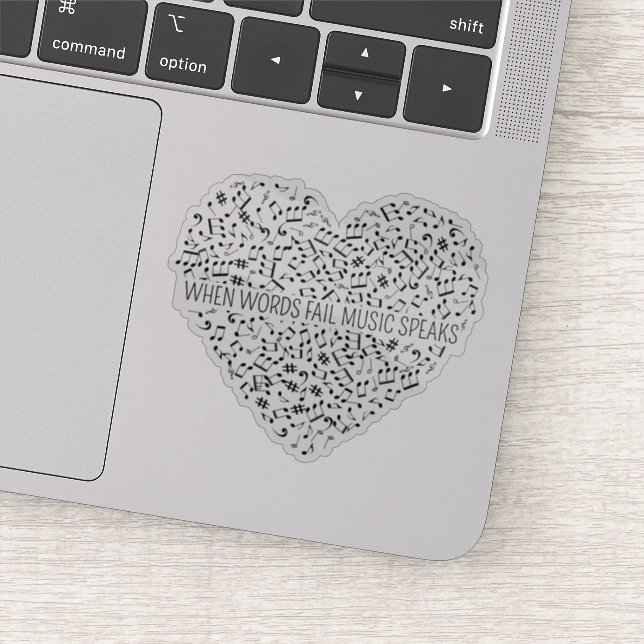 Pegatina Corte de Personalizados de Music Speaks (Detalle)