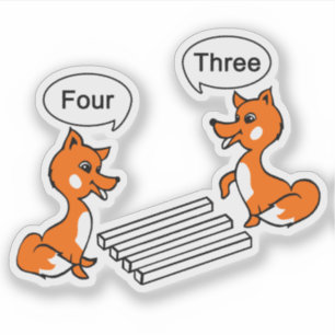 Pegatina Corte del contorno de trick de ilusión óptica