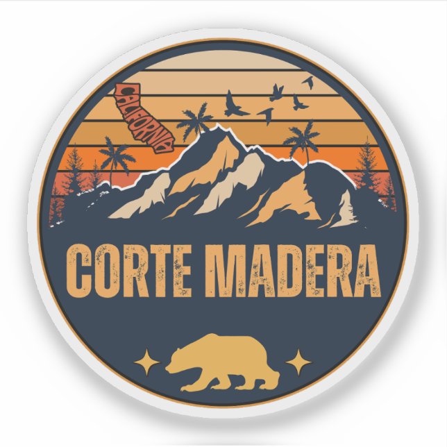 Pegatina Corte Madera, California (Anverso)
