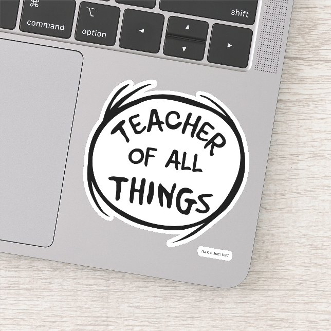 Pegatina Cosa una cosa dos - Profesor de todas las cosas (Detalle)