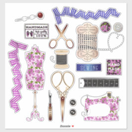 Pegatina Coser de costura de costura de costura