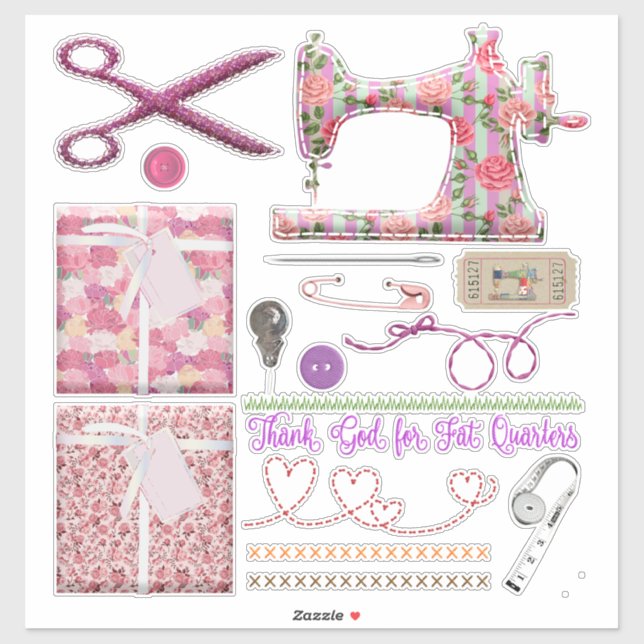 Pegatina Coser de costura de costura de costura (Hoja)