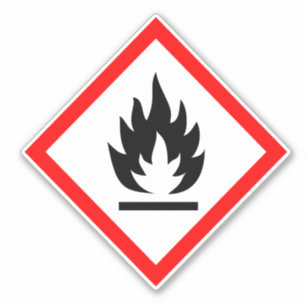 Pegatina COSHH inflamable