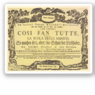 Pegatina Così Fan Tutte Playbill (Mozart)