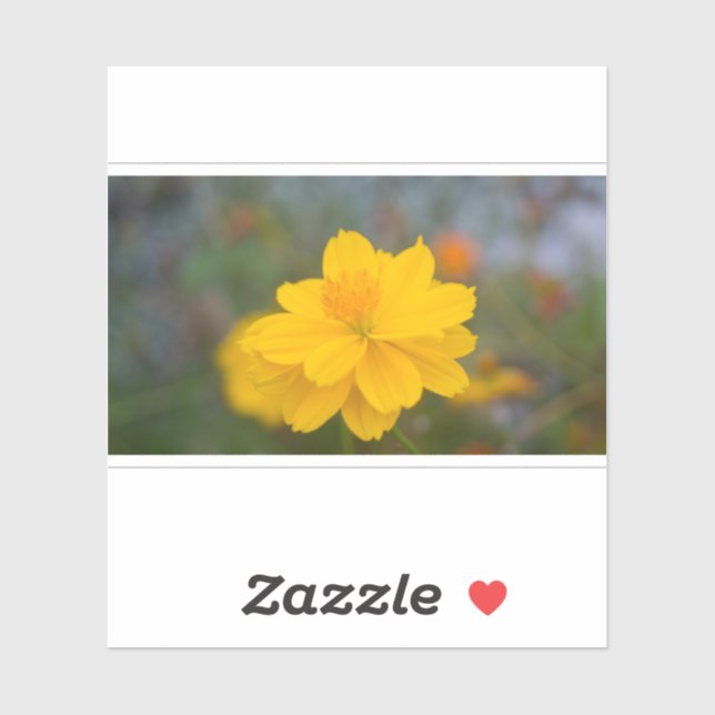 Pegatina Cosmos de azufre 01 (Hoja)