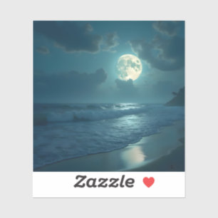 Pegatina Costa de Medianoche - Vinilo Cuadrado