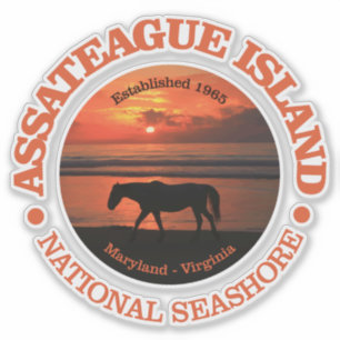 Pegatina Costa del nacional de la isla de Assateague