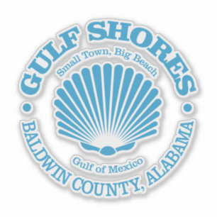 Pegatina Costas del Golfo (concha de mar)