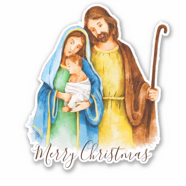 Pegatina Costumbre de la Natividad (Anverso)