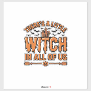 Pegatina Cota de Bruja de Halloween Diseño Vector Vintage_1