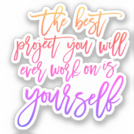 Pegatina Cotizaciones de autoayuda, Proyecto que inspirador