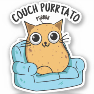 Pegatina Couch Purrtato Funny Potato Pun