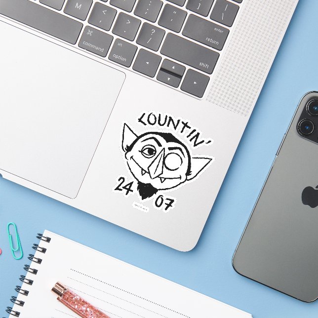 Pegatina Count von Count Skate Logo - Countin' 24/7 (Ordenado portátil con iPhone)
