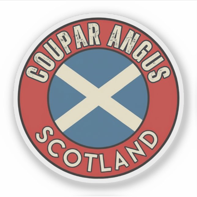 Pegatina Coupar Angus, Escocia (Anverso)