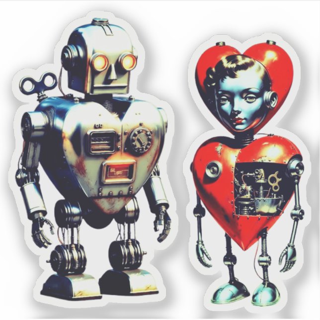 PEGATINA COUPLE OF LOVE BOTS (Anverso)