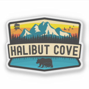 Pegatina Cove Halibut, Alaska