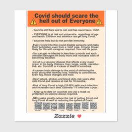 Pegatina Covid debería asustar a todos