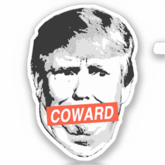Pegatina Coward Trump