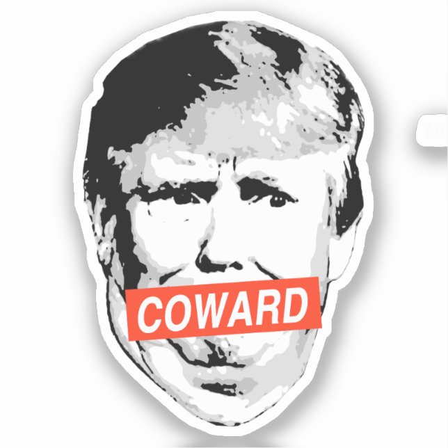 Pegatina Coward Trump (Anverso)