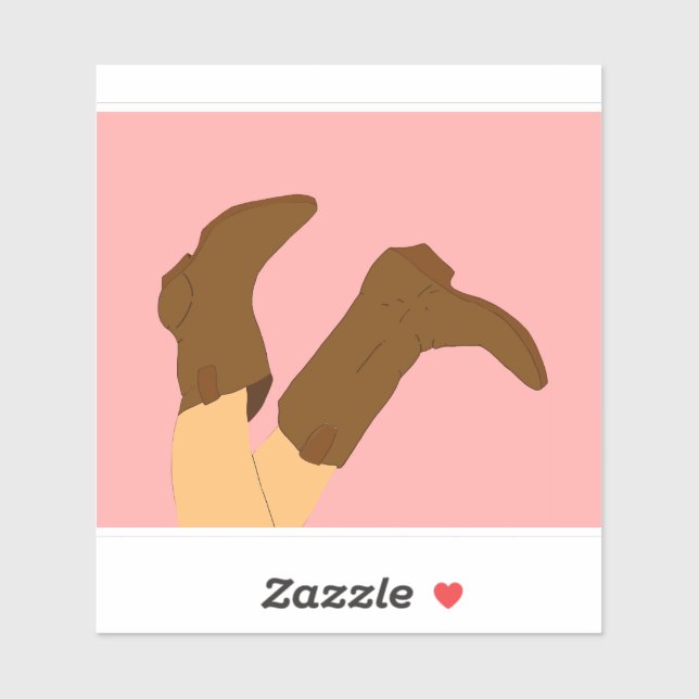 Pegatina Cowboy Boots (Hoja)