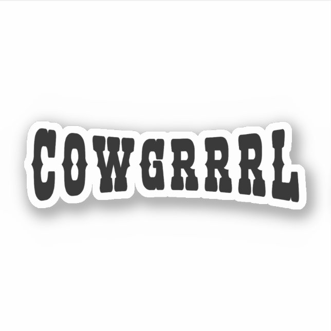 PEGATINA COWGRRRL (Anverso)
