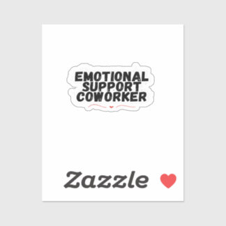 Pegatina Coworker de ayuda emocional Chill y Funny Classic