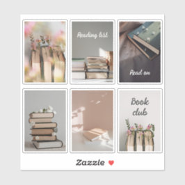 Pegatina Cozy Book Club Reading Aesthetic Sticker Sheet