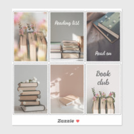 Pegatina Cozy Book Club Reading Aesthetic Sticker Sheet