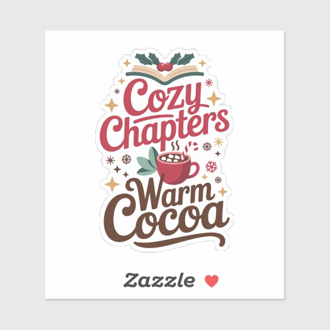 Pegatina Cozy Chapters Warm Cocoa Festive (Hoja)
