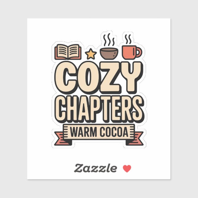 Pegatina Cozy Chapters Warm Cocoa Holiday (Hoja)